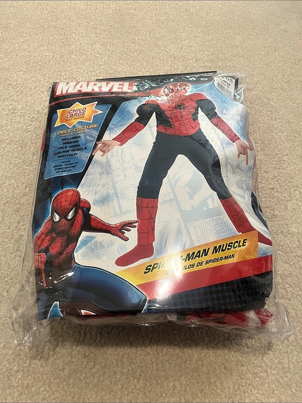 Marvel Spider-Man Classic Muscle Costume Red & Blue NWT